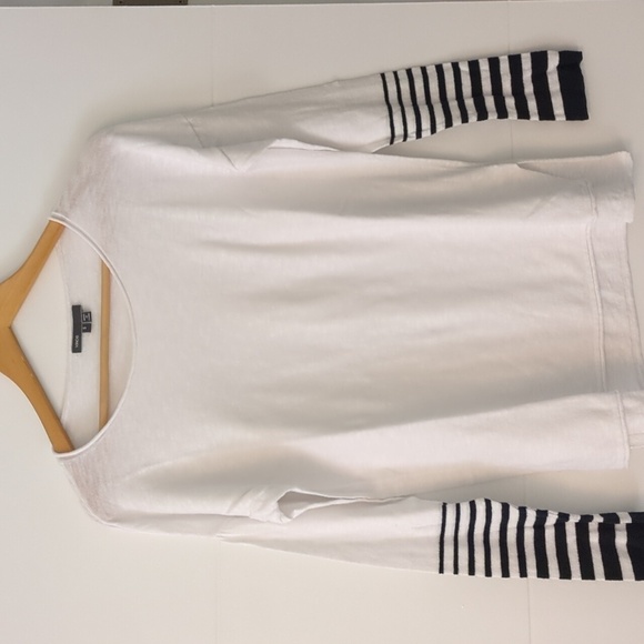 Vince Lightweight 100%cotton Preppy Minimalist Pullover Sweater Coastal Nautical - Picture 1 of 8